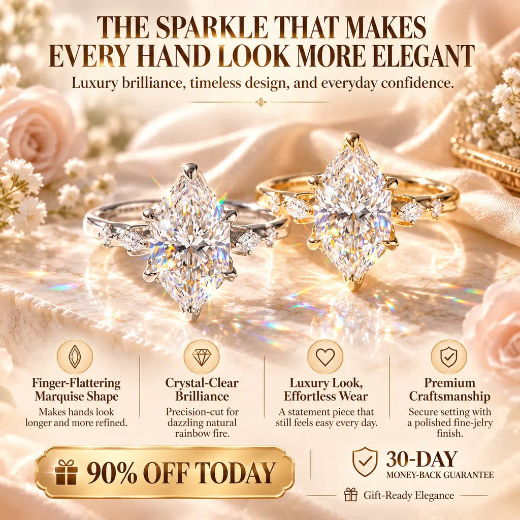 The Marquise Sparkle Ring That Makes Every Hand Look More Elegant-Last Day Sale-90% OFF🔥