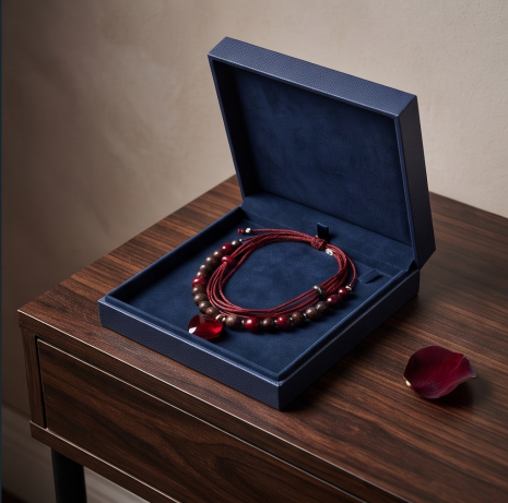 Crimson Heart Bohemian Layered Pendant Necklace