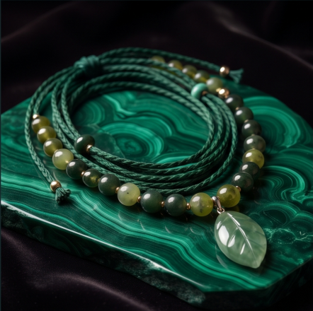 Forest Leaf Bohemian Layered Cord Necklace