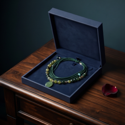 Forest Leaf Bohemian Layered Cord Necklace