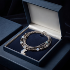 Moonlight Crescent Bohemian Layered Cord Necklace