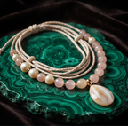 Pearl Blossom Bohemian Layered Cord Necklace