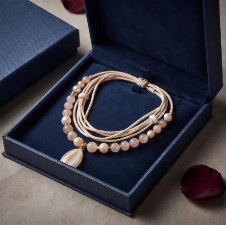Pearl Blossom Bohemian Layered Cord Necklace