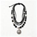 Midnight Sun Bohemian Layered Cord Necklace