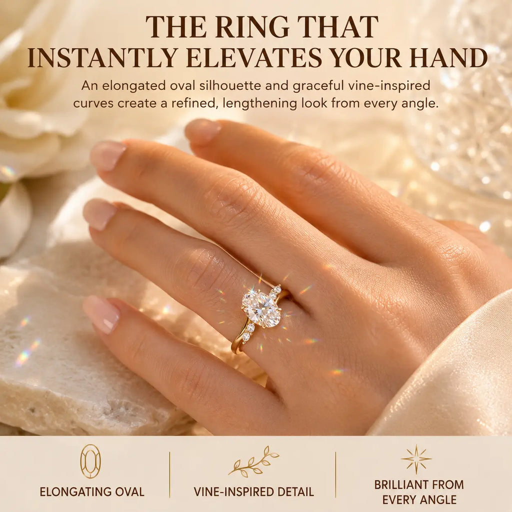 The Oval Diamond Ring That Makes Every Hand Look Elegant & Luxurious-Last Day Sale-90% OFF🔥