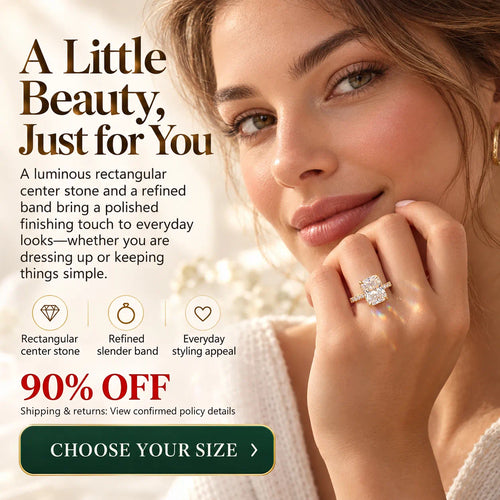 A Radiant-Cut Lab-Grown Diamond Ring That Makes Every Day Feel a Little More Special-Last Day Sale-90% OFF🔥