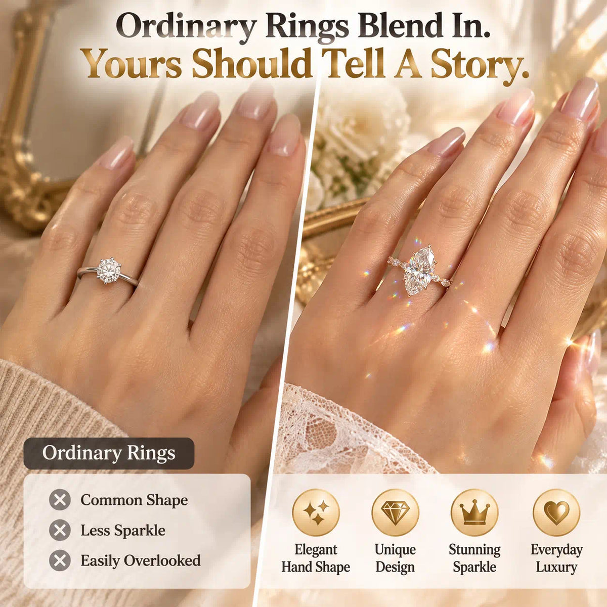 The Marquise Ring That Makes Your Hands Look Elegant, Your Style Feel Timeless & Every Moment Shine-Last Day Sale-90% OFF🔥