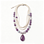 Amethyst Dream Bohemian Layered Pendant Necklace