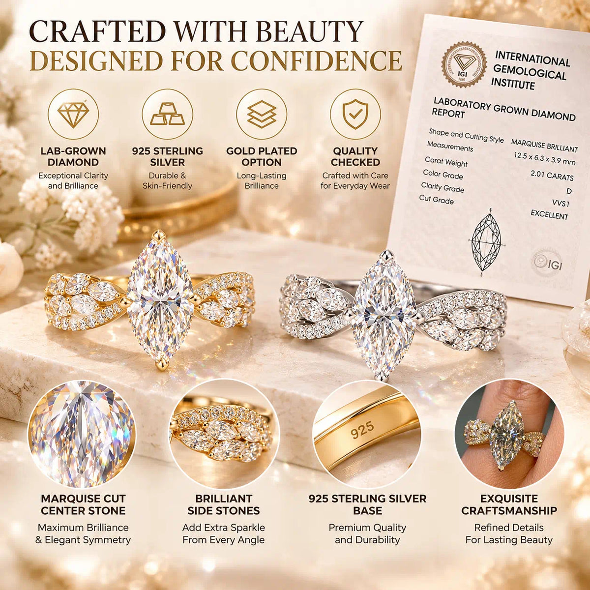A Diamond Ring Designed To Celebrate Your Love, Your Story, And You-Last Day Sale-90% OFF🔥