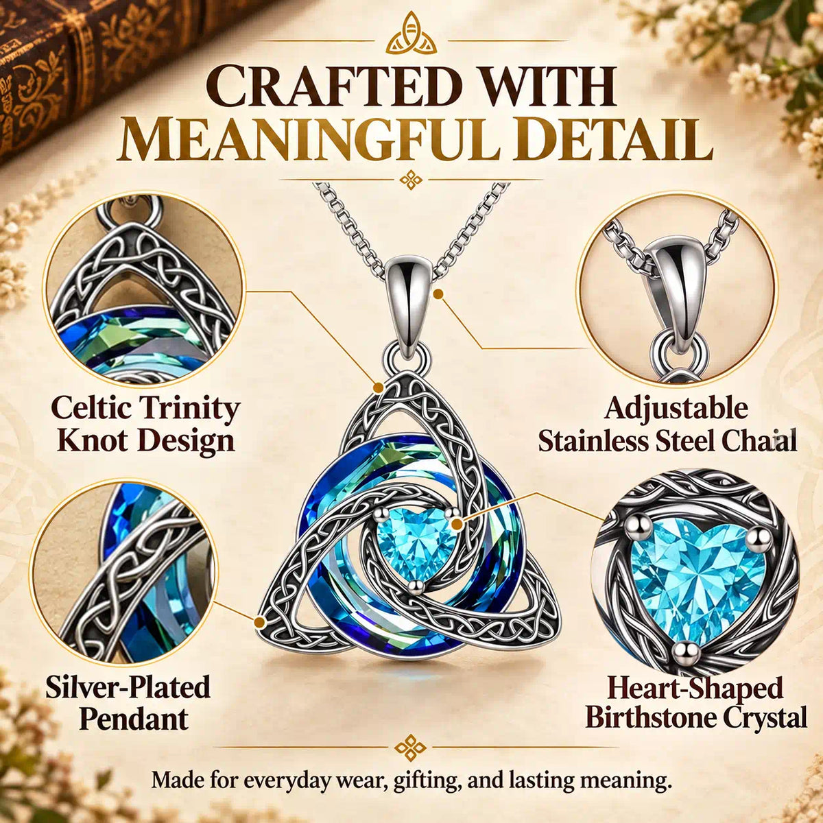 A Meaningful Birthstone Necklace Designed To Protect Your Energy, Celebrate Your Story, And Keep What Matters Close -Last Day Sale-90% OFF🔥
