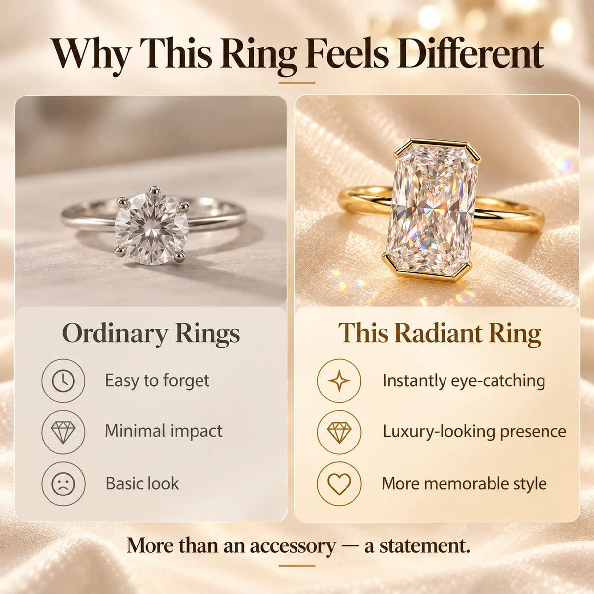 The Luxury-Looking Diamond Ring She'll Never Want To Take Off-Last Day Sale-90% OFF🔥