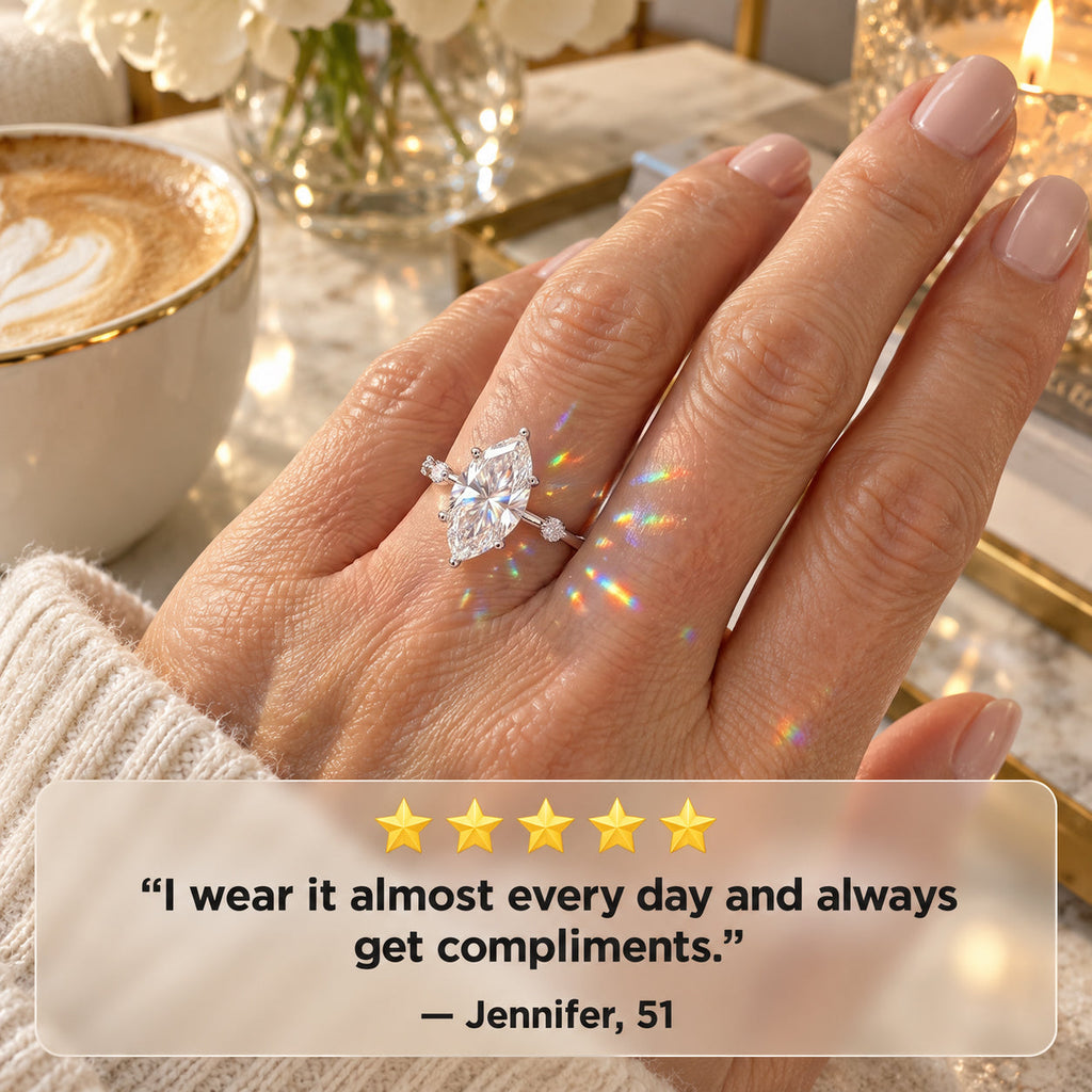 The Marquise Diamond Ring That Makes Your Hands Look Instantly More Elegant-Last Day Sale-90% OFF🔥
