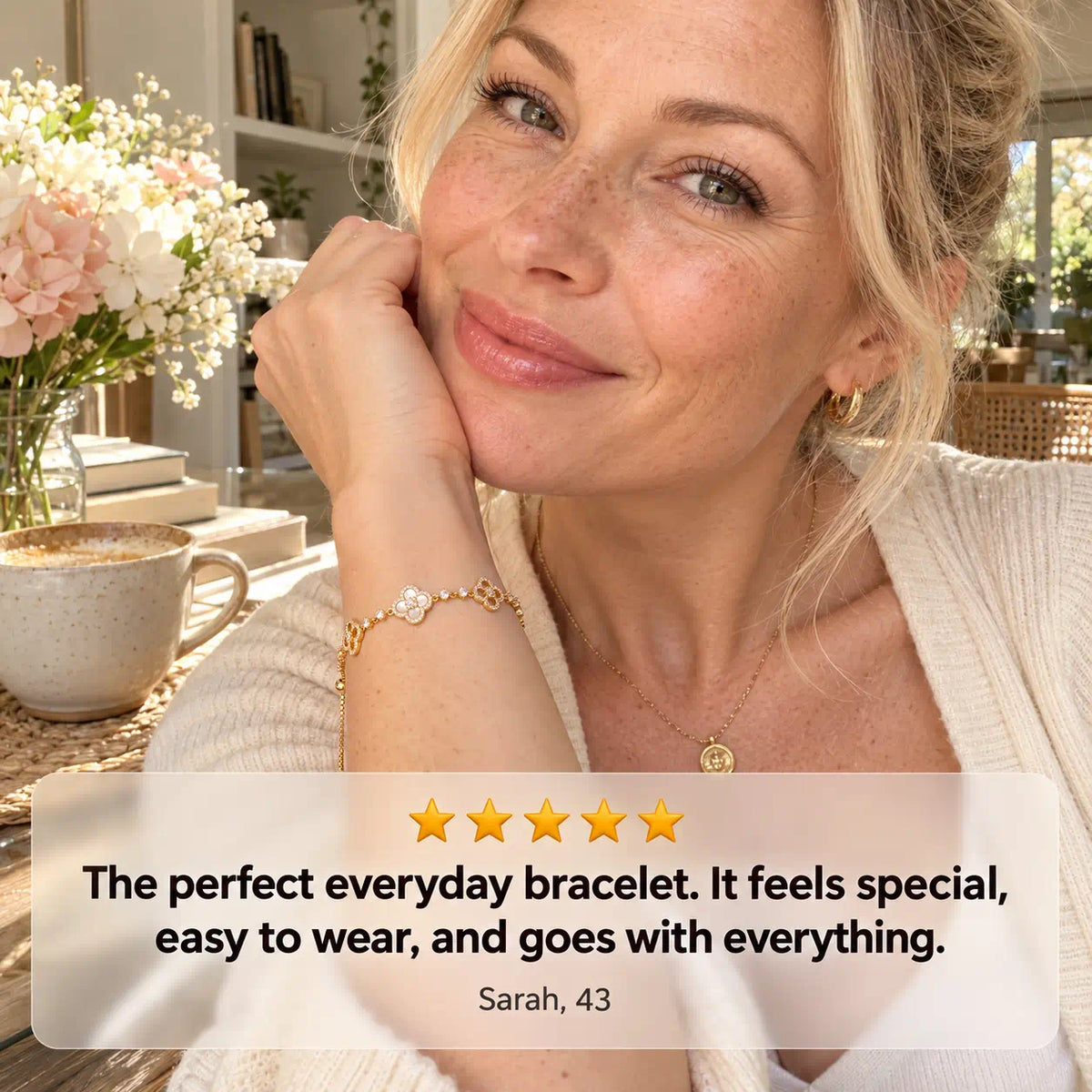 A Little Symbol Of Luck, Love & Beauty — A Timeless Clover Diamond Bracelet Made To Shine With You Every Day -Last Day Sale-90% OFF🔥