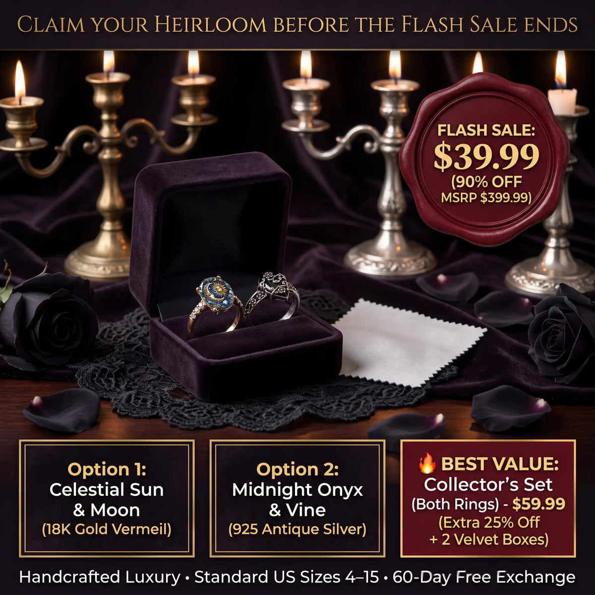 NOT JUST A RING — A TIMELESS HEIRLOOM OF SUN, MOON & MYSTERY-Last Day Sale-90% OFF🔥