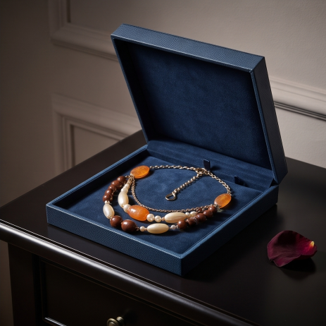 Amber Sunset Pearl Layered Bohemian Necklace